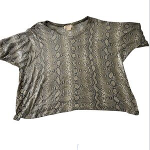 MICHAEL Michael Kors Snake Print Short Sleeve Tee